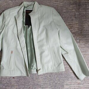 PRADA GREEN LEATHER JACKET